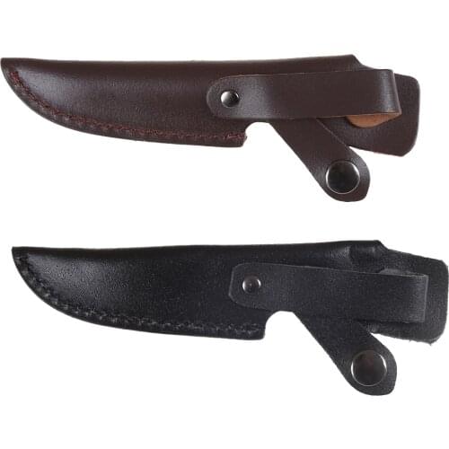 Top Quality Fixed Blade Straight Knife Holder Outdoor Tool Belt Loop Hunt Multi Holster Carry Sheath Leather Scabbard