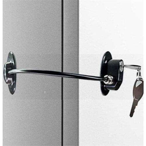 1pc Aluminum Alloy Door Window Lock Child Safety Door Security Lock for Cabinets Cupboards Prevent Childern Falling Window Lock