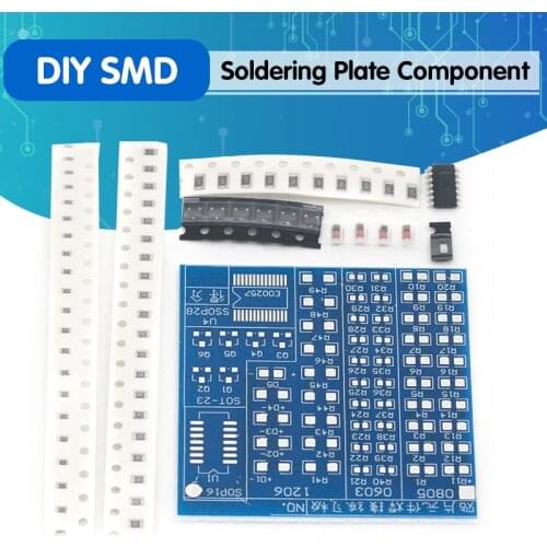 1pcs SMD Soldering Plate Component Weld Welding Practice SMT PCB Board DIY Kit Skill Training Learning Electronic Suit hot