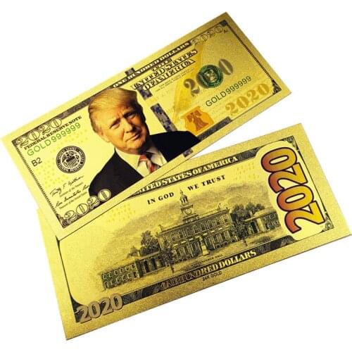 10pcs 2020 Donald Trump Commemorative Coin President Banknote Bill Non-currency
