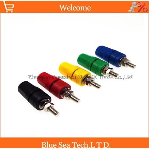10pcs High Quality 4mm binding post/terminal,4mm Socket/jack,Large current,24A/30VAC-60VDC,5 Colors choose