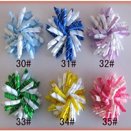 100 BLESSING Good Girl 2.5" Corker Hair Bows Clip Silver Side Grosgrain 63 No