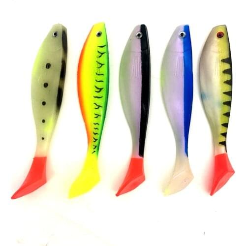 2Pcs*27g Soft Sea Fishing Lure Rubber T Shad Pro Big Bait Swimbait Wobbler T Tail Trolling Bass Fishing Worm JIG Artificial Bait