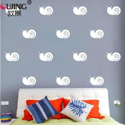 4*6.5cm*28pcs Cartoon Removable Snails Shape Wall Stickers For Kids Baby Rooms Home Decor Wall Decals Boys Girls Gifts Art Mural