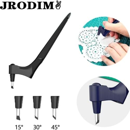 4pcs Carving Knife Blades Wood Carving Tools Fruit Craft Sculpture Engraving DIY Art Cutting Stationery Tool with Rotating Blade