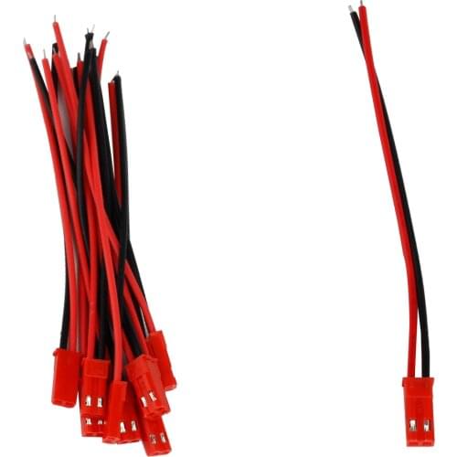 For 5 Pairs 100mm 150mm 22 AWG 2 Pin JST Plug Connector Male Female Plug Connector Cable Wire for RC Toys Battery LED Lamp