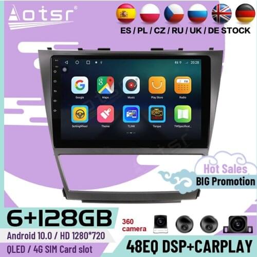 6+128G Carplay Multimedia Android 10 Player For Toyota Camry 2006 2007 2008 2009 2010 2011 GPS Navi Car Radio Receiver Head Unit