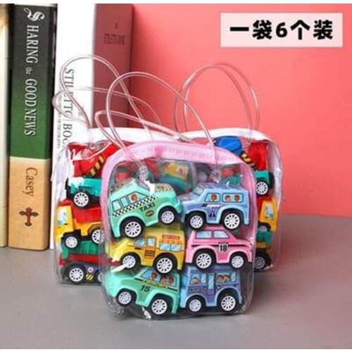 6pcs Children Car Model Toy Set Simulate Educational Trailer Toy Inertia Truck Kids Race Car Plaything Pull Back Cars for Kids