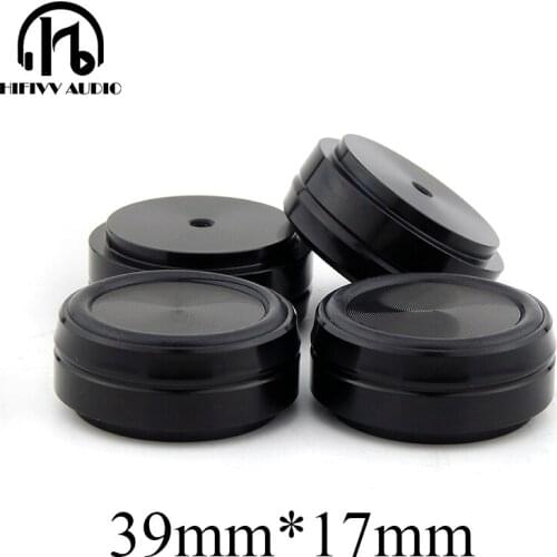 Aluminum feet pads for power amplifier case speaker chassis Machine feet Mats Pads 4PCS Diameter 39mm height 17mm