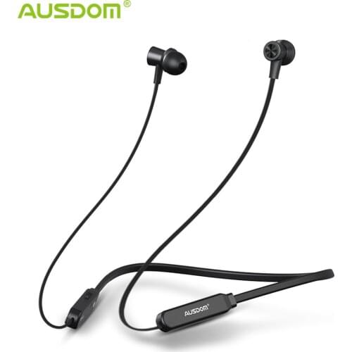 AUSDOM S5 Sport Wireless Bluetooth Earphone Headset Lightweight Magnetic Neckband Bluetooth Headphones Earbuds With Carry Bag