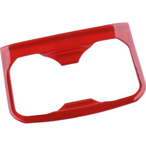 Car Red Rear Row Cup Holder Frame Cover Trim Plastic Decoration Fit for Toyota Tacoma 2020 2019 2018 2017 2016