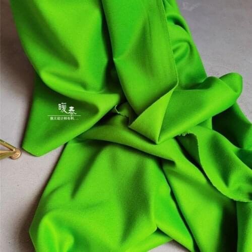 Double-Faced Cashmere Wool Fabric Green 95% Wool Keep Warm DIY Autumn Winter Overcoat Outwear Jacket Designer Fabric 800g/meter
