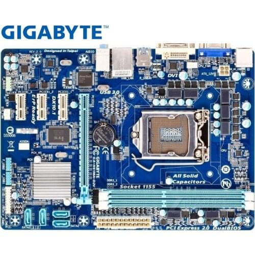 GIGABYTE GA-H61MA-D2V mainboard H61 Socket LGA 1155 i3 i5 i7 DDR3 16G uATX Used H61MA-D2V Desktop Motherboard