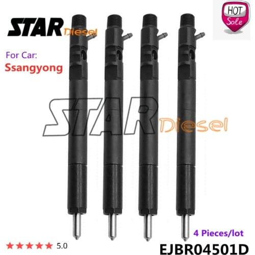4 Pieces/lot Fuel Injector EJBR04501D A6640170121 Auto Engine Parts For Ssangyong Actyon 200 2.0L Xdi MPV 4WD (141bhp) D20DT