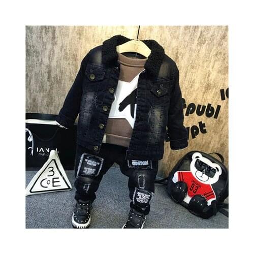 Childrens Clothing Sets 2 3 4 5 6 7 Years Baby Boys Tracksuits 2019 Autumn Winter New Toddler Velvet Jacket Kids Boys 3pcs Sets