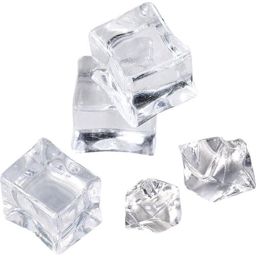 Reusable Clear Fake Ice Cubes Artificial Acrylic Crystal Cubes Whisky Drink Display Photography Props Wedding Party Bar Decor