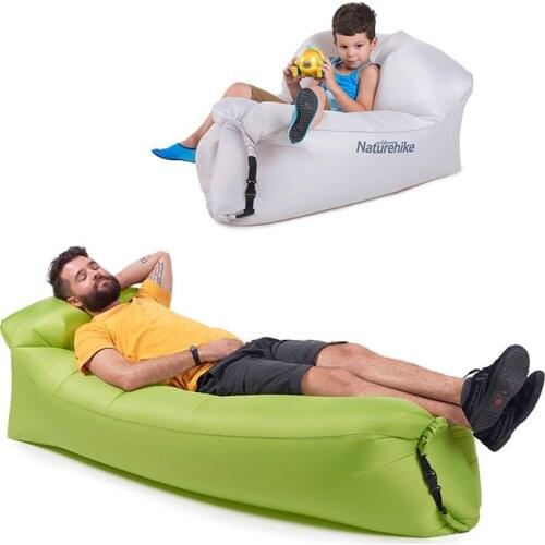 Naturehike Outdoor Lazy Inflatable Sofa Air Mattress Air Cushion Bed For Nap Anti Rollover Folding Single Deck Chair Beach Couch