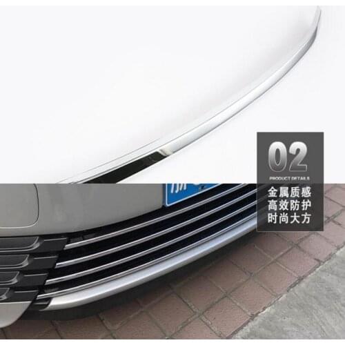 1PC Matte ABS Chrome Car Front Bumper Lid Cover Trim Molding Strip For TOYOTA Corolla 2017 Car Styling Auto Accessories