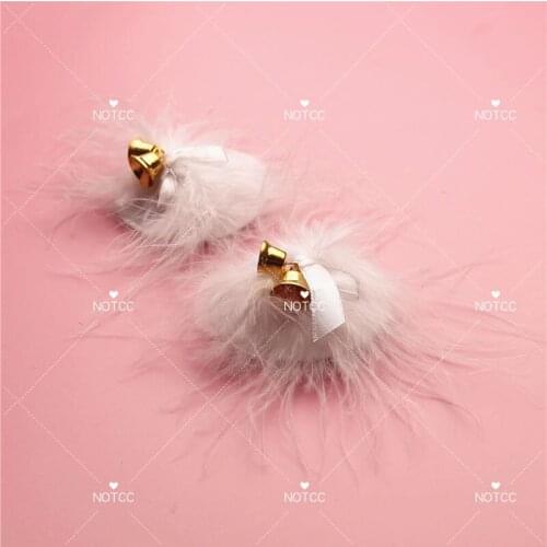 NOTCC Breast Petals Egirl Hairy Golden Bell Black White Sexy Feather Chest Pasties Women Reusable Nipple Mimi Patch Cover