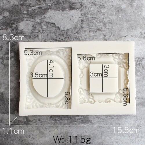 New silicone mold for picture frame modeling, soft pottery clay plaster for car decoration