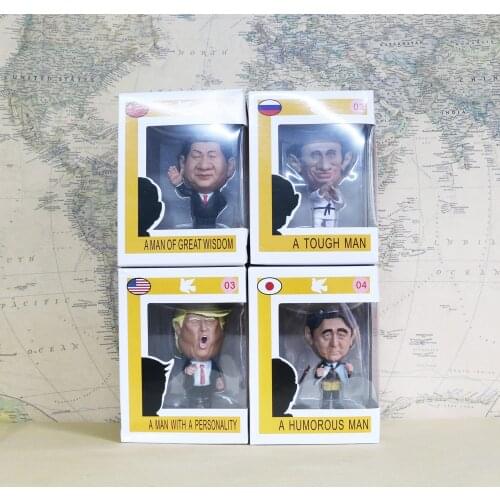 Hot Famous People Statue President Russia Putin USA America Donald Trump Japan Abe Shinzo China Chairman Vinyl Figure Model Toys