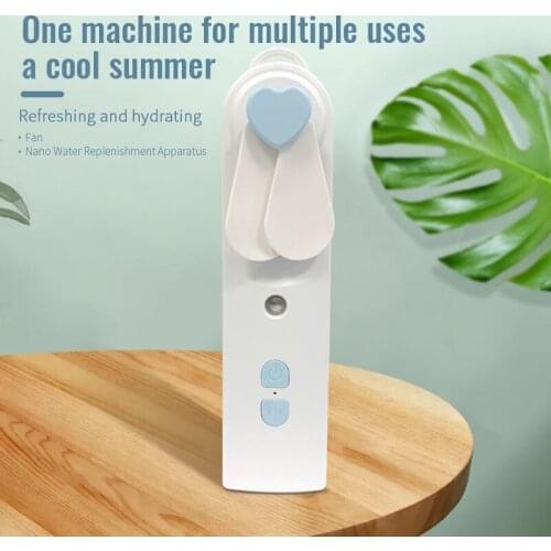Portable Moisturizing Spray Handheld Fan Nano Spray Device USB Moisturizing Skin Care Mini 30ml Spray Beauty Devices