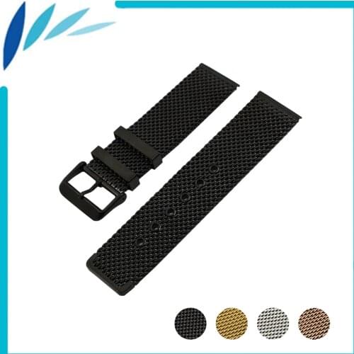Stainless Steel Watch Band 20mm 22mm for Seiko Pin Clasp Strap Wrist Loop Belt Bracelet Black Rose Gold Silver Men Women + Tool