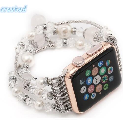 Natural agate strap for Apple watch band 40mm 44mm 42mm 38mm Accessories watchand belt bracelet iWatch series 3 4 5 se 6 band