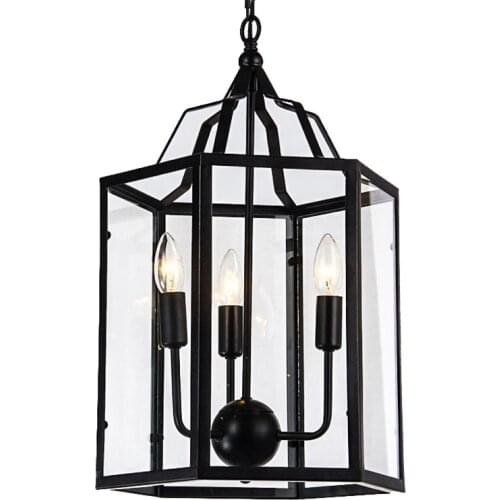 Retro Industrial Pendant light American country retro Birdcage lamp Creative restaurant bar home lighting iron cage with shade