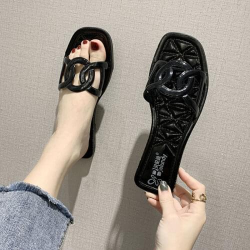 2020 New Summer Sandals Female Outer Wear Fashion Casual and Comfortable Wild Household Non-Slip Beach Web-Red Slippers Female