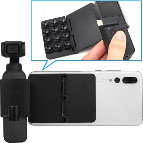 Foldable Suction Smartphone Holder Phone Holder Desktop Tripod Extension Rod Stick Clip For DJI OSMO Pocket Camera Accessories