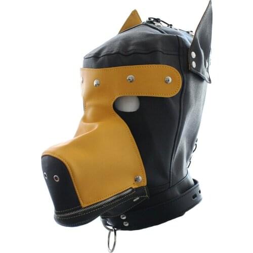 Dog slave head Hood hoods Head bondage fully enclosed fun headgear masks sex game toys for couples Bdsm sex Roles Play Sex Shop