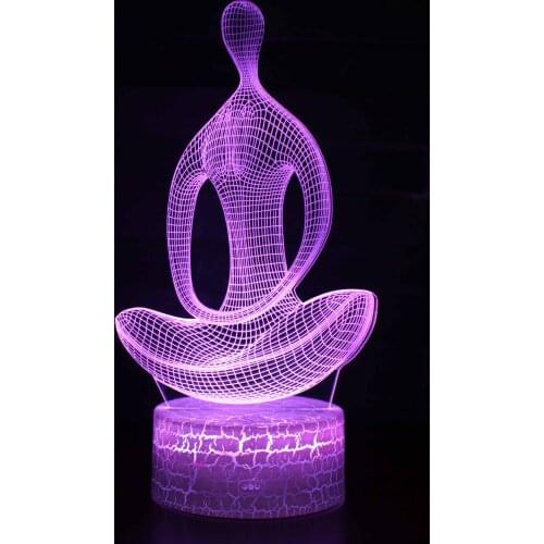 Goods Meditation Remote Control 3d Table Lamps Creative Plug In Seven Color Night Lamp 3d Led Touch Working Desk Lamp