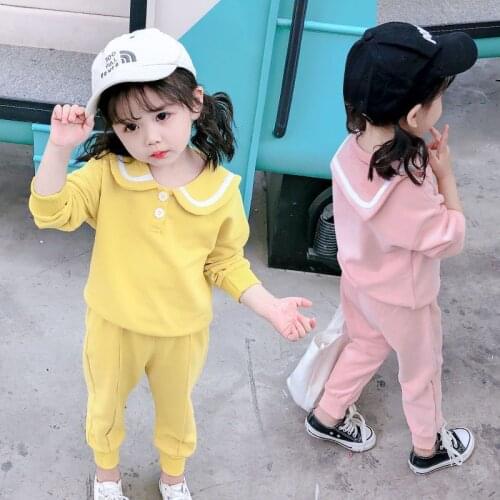 2021 Spring Autumn Girls Clothing Sets Toddler Girls Clothes Outfit Kids Tracksuit Sport Girl Suit Korean Children Clothing
