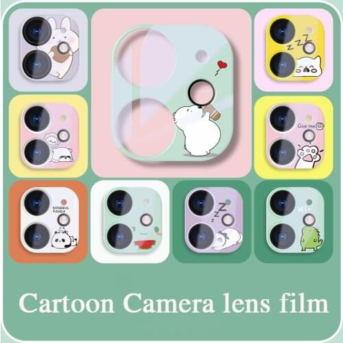 Cute Cartoon Camera Protector Case For iPhone 11 Pro Max Camera lens case Film Glass For iphone 11 Lens Protection Sticker Cover