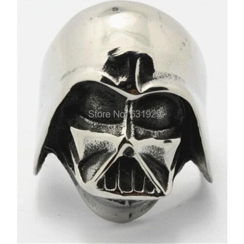 1pc New!! Mens Boy Wholesale Price Damn Evill Skull Ring 316L Stainless Steel Fashion Ring