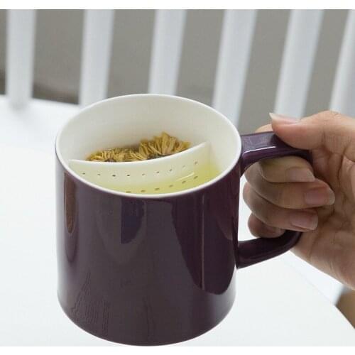 1PC Original Tea Cup Ceramic Mug Mug Lid Biscuit Flower Tea Cup Water Cup Custom Office Cup Gift 380ml