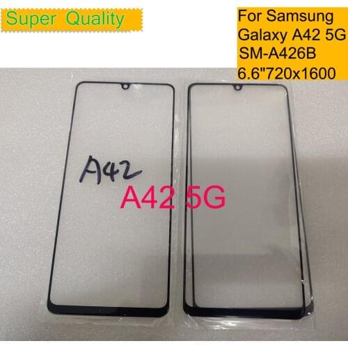 10Pcs/Lot For Samsung Galaxy A42 5G Touch Screen Front Glass Panel LCD Outer Display Lens A42 A426 Front Glass With OCA Glue