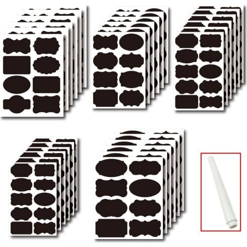 5pcs Jar Stickers Kitchen Label Stickers Blackboard Spice Labels Sticker Kitchen Storage Organizer Bottles Label Chalkboard Tag