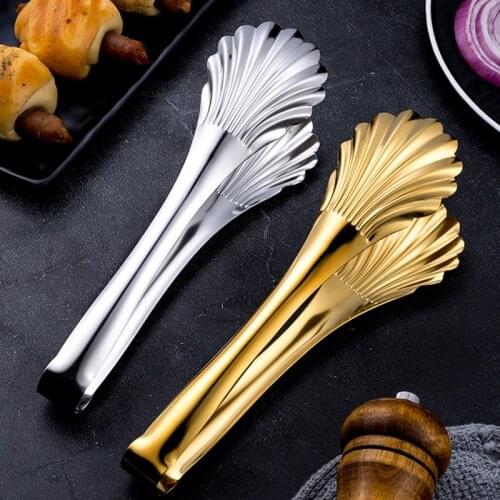 5Color Stainless Steel Kitchen Tong Heat Resistant Hollow-Out Barbecue Food Tongs Tools BBQ Tools Accessories Cooking Utensils