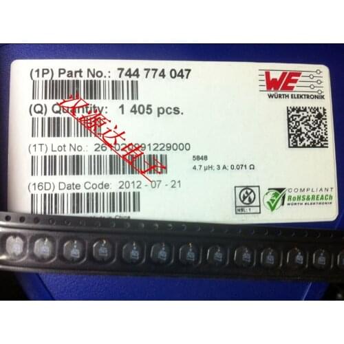 744 774 047 SMD power inductor winding CD54 4R7 4.7UH 5.5A 5.8X5.2X4.5MM