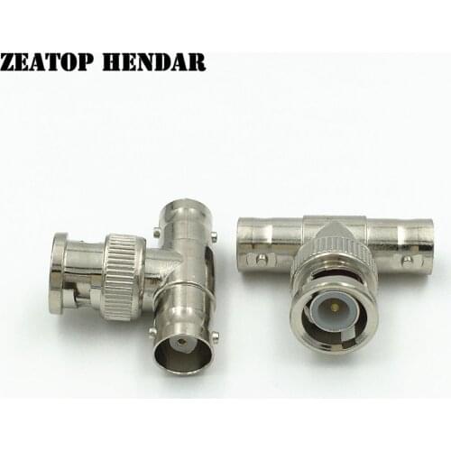 8Pcs Metal BNC Male to 2 Female Plug RF Coaxial T Adapter BNC 3 Way Splitter Connector