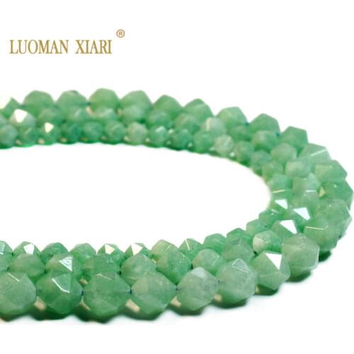 Wholesale AAA Natural Faceted Burmese jades Beads Green Jades Round Stone Beads For Jewelry Making DIY Bracelet 6/8/10 mm