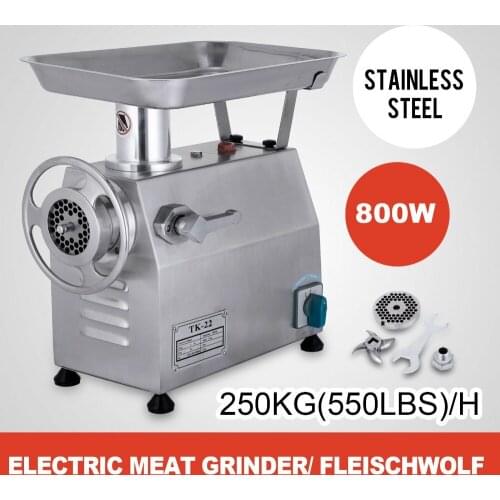 220V Electric Meat Grinder Stainless Steel Meat Grinder Sausage Commercial Maker