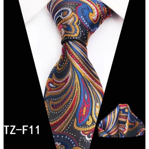 GUSLESON New Silk Mens Tie Handkerchief Set Neck Tie 8cm Color printing Ties for Men Suit Business Wedding Formal occasion Gift