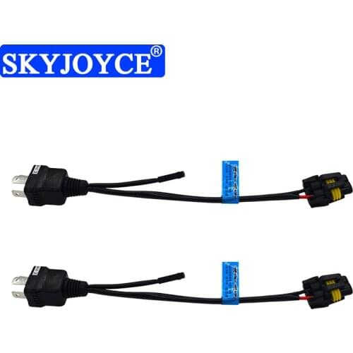 SKYJOCE 1 Pair Play and Plug H4 Relay Harness Wire Control Cable For 35W 55W Bixenon H4 9003 High Low Beam HID Bulb Lamp Kit