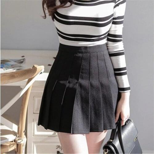 Girls A Lattice Short Dress High Waist Pleated Tennis Skirt Uniform with Inner Shorts Underpants for Badminton Cheerleader
