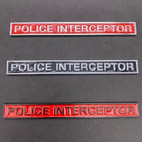 Creative 3D Metal Car Sticker Chrome POLICE INTERCEPTOR Emblem Badge Decal For BMW Audi Honda Opel Lada Toyota Chevrolet Hyundai