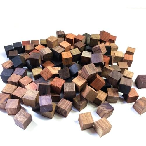 100 pcs/50pcs Small pieces Sandalwood Rosewood 2*2*2 cm block Pixel block Decorative DIY Magic cube block Black wood