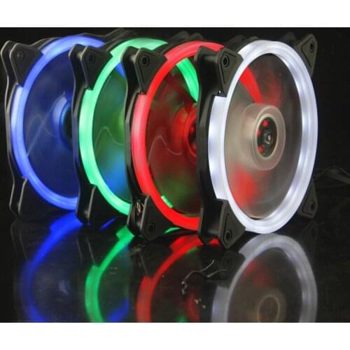 2pcs Gdstime Water Cooler 120 mm Fan Cool Glare Red Blue Green White Cooler Fan Computer 12cm 120mm LED Fan 3pin to 4pin